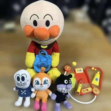 호빵맨 봉제 인형과 의료 놀이 세트