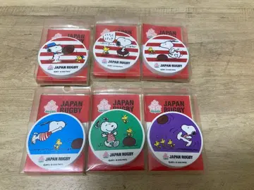 스누피 일본 대표 럭비 클립 마그넷 6개 세트 컴플리트