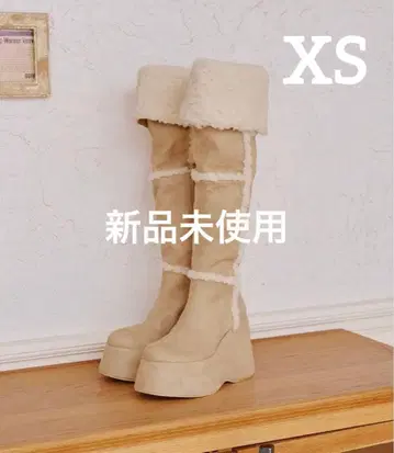 Darich 페이크 무스탕 니하이 부츠