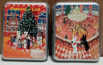 [크리스마스 한정판 레어] 리사 가스 소품함 액세서리함 캔 2개 세트