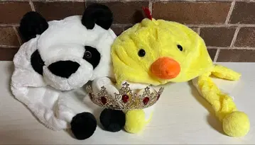 모자 팬더 새 티아라 빨간색 헤어 액세서리 봉제 인형 모자