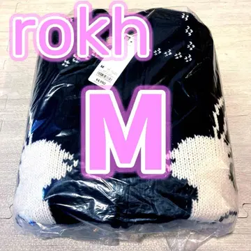 새상품 지유 로크 풀 집업 니트 자켓 by rokh 네이비 M