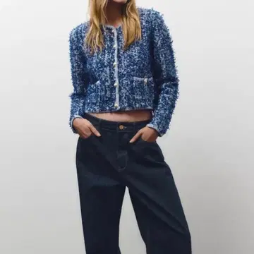 [택 포함 새상품] ZARA 인터샤 니트 자켓 M