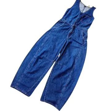 초와이드 데님 루즈핏 오버롤 유니버셜 스레드 코튼 리오셀