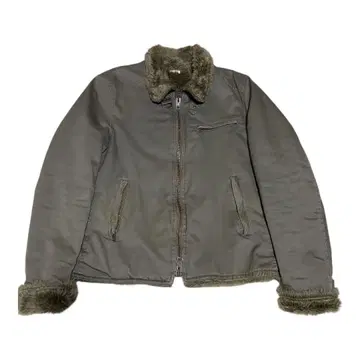 y2k 그런지 안감 퍼 자켓 더블 지퍼