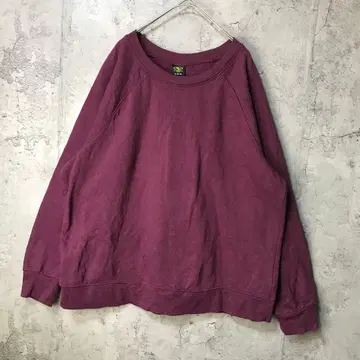 B712 구제 의류 트레이닝복 맨투맨 래글런 마젠타 무지 90s Y2K