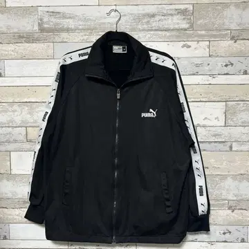 빅 로고 PUMA 블랙 집업 자켓 M