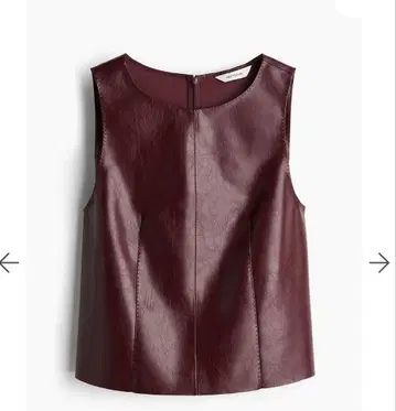 H&M 에코 가죽 베스트 상의 가죽