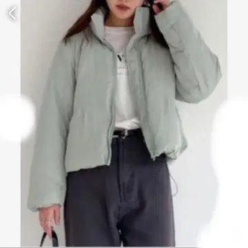 에피미에피미 스탠드 카라 숏 파이버 다운 코트