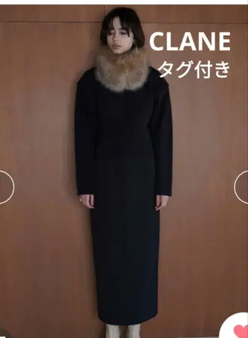 미사용 CLANE 클라네 POWER SHOULDER CUT TOPS 블랙