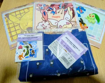 [ 포켓몬 제일복권 ] 5세트 C상 토트백, I상 핸드 타월, H상