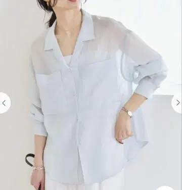 quaranciel 시어 포켓 오픈 카라 오버 셔츠 2025