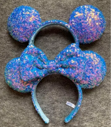 디즈니 머리띠 스팽글 오로라 스카이블루 핑크 파랑 묶음 판매