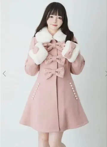 Ank Rouge 오리본 도리 코트