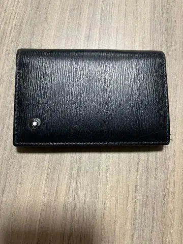 MONT BLANC 블랙 가죽 명함지갑