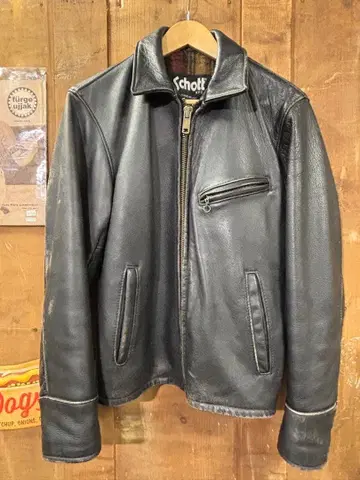 Schott 블랙 싱글 라이더 자켓