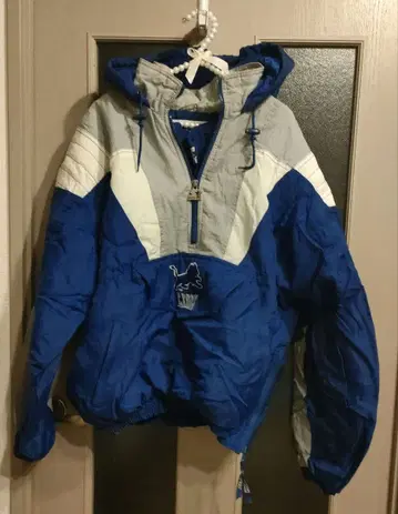 NFL 스타터 라이온즈 나일론 자켓 파랑 그레이 구제 의류