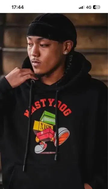 NASTYDOG 블랙 M 후드티