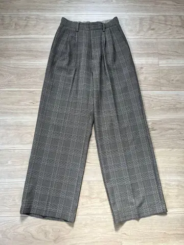 LOWRYS FARM 로리즈팜 체크 와이드 팬츠 브라운