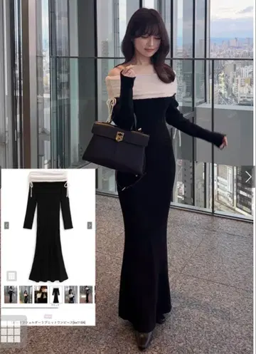 GRL 2Way 오프숄더 리브 니트 원피스[tw1184]