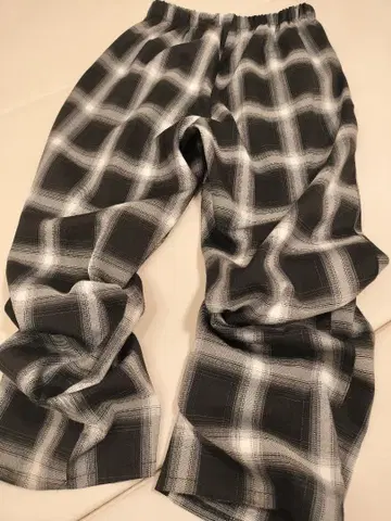 Acover 블랙 옴브레 와이드 팬츠 XL 블랙 옴브레 팬츠