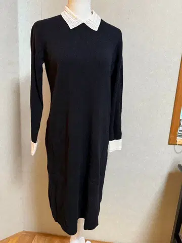 택 포함 새상품 블랙 니트 원피스