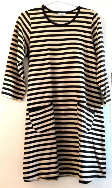 마리메꼬 타사라이타 보더 긴팔 원피스