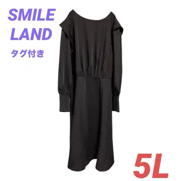 스마일랜드 니센 빅 사이즈 블랙 포멀 원피스 5L