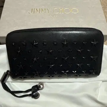 지미추 블랙 별 모양 스터드 장지갑