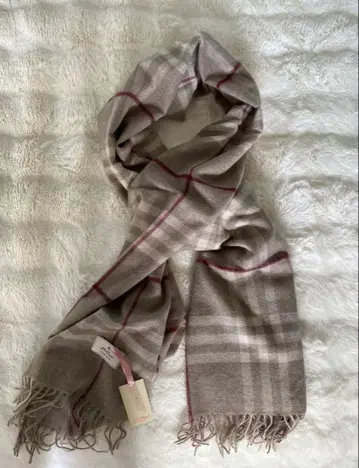 캐시미어 체크 스톨 (몽골산)