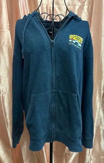 VANS OFF THE WALL 네이비 집업 후드티