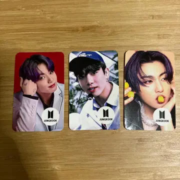 새상품 미사용 레어 BTS JUNGKOOK 포토카드 3장 세트