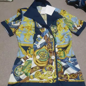 미사용 ROPE 패턴 블라우스 셔츠