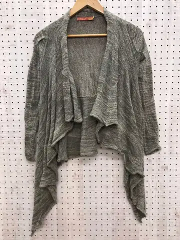 에스닉 페어리 그런지 KUNA 구제 의류 헴 드레이프 가디건