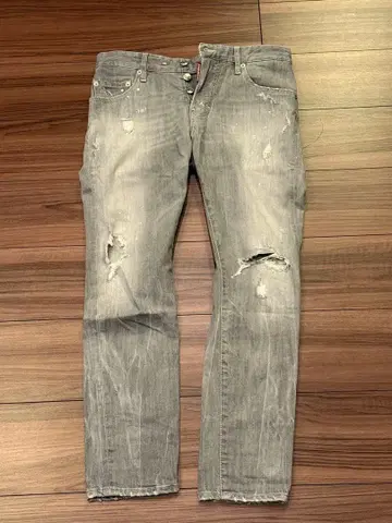 DSQUARED2 그레이 데미지 데님