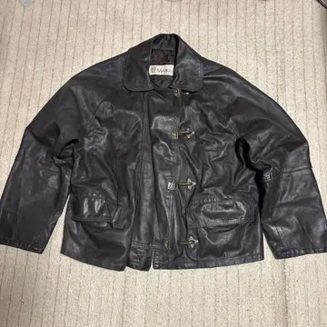 MARIKA 다크 브라운 가죽 자켓