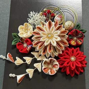 츠마미자이쿠 머리 장식 성인식 시치고산 결혼식 졸업식 후리소데 #523