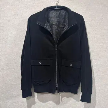 블랙 지퍼 캐주얼 자켓