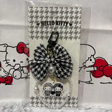 헬로키티 미미 키링 흑백 걸리시 쌍둥이 코디