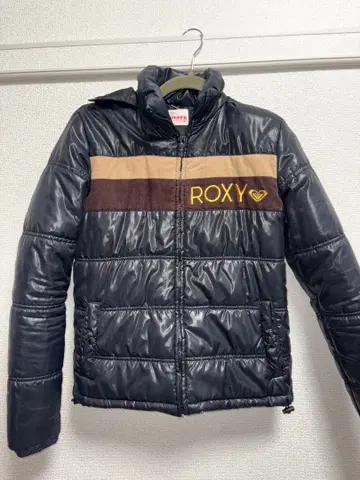ROXY 후드 부착 다운 자켓 네이비