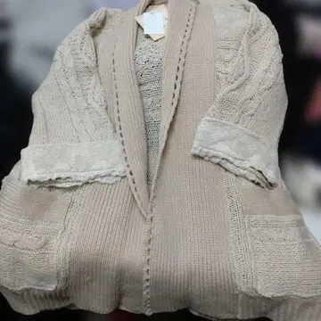 베이지 가디건 아우터 사이즈 미사용 새상품 미시착 택 포함
