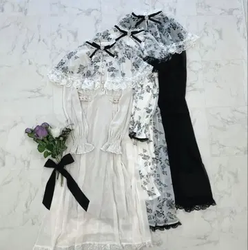 꽃무늬 케이프 긴팔 맥시 원피스