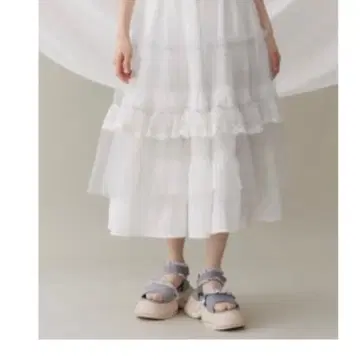 merry jenny 튤 파니에 캉캉 스커트 블루