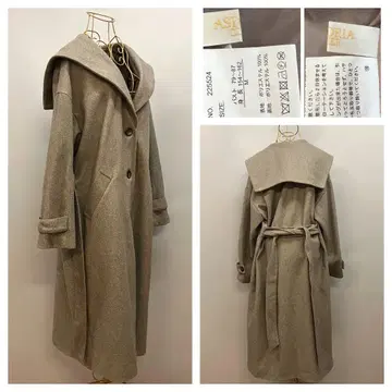 ASTORIA ODIER 멜란지 세일러 카라 코트 사이즈 M