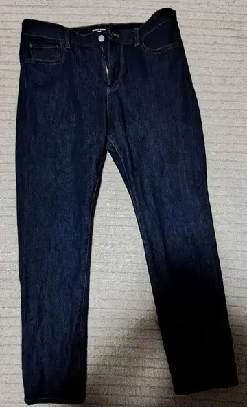 GLOBAL WORK 다크 블루 슬림 핏 데님 L