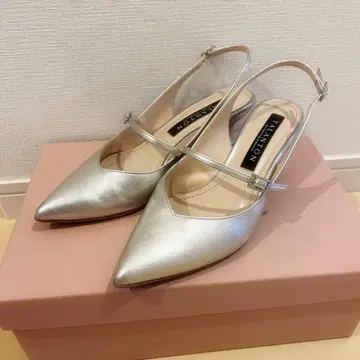 TALANTON 타라톤 펌프스 스트랩 실버 23.5cm