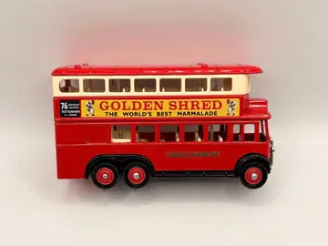 [뱅가드제] 더블 데커 버스 골든 레드 미니카