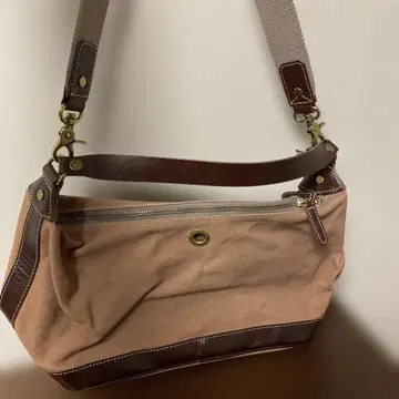 ( 미사용 ) 키노쇼칸푸스 캔버스 백 숄더백 브라운