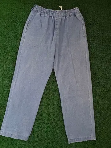 라이트 블루 데님 팬츠 허리밴딩