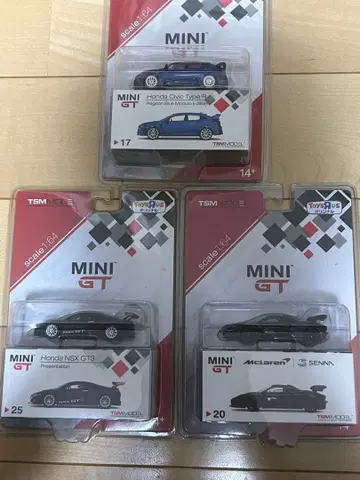 MINI GT 세트 NSX GT3, 세나, 시빅 타입 R